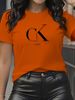 Trendy Women's Summer Y2K Short Sleeve Crew Neck T-Shirt Breathable Cotton Polyester Cartoon Letter Print Casual Top_ecoleips.com