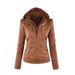 Casual Versatile European And American Long Sleeve PU Leather Short Coat Women's Motorcycle Jacket_ecoleips.com