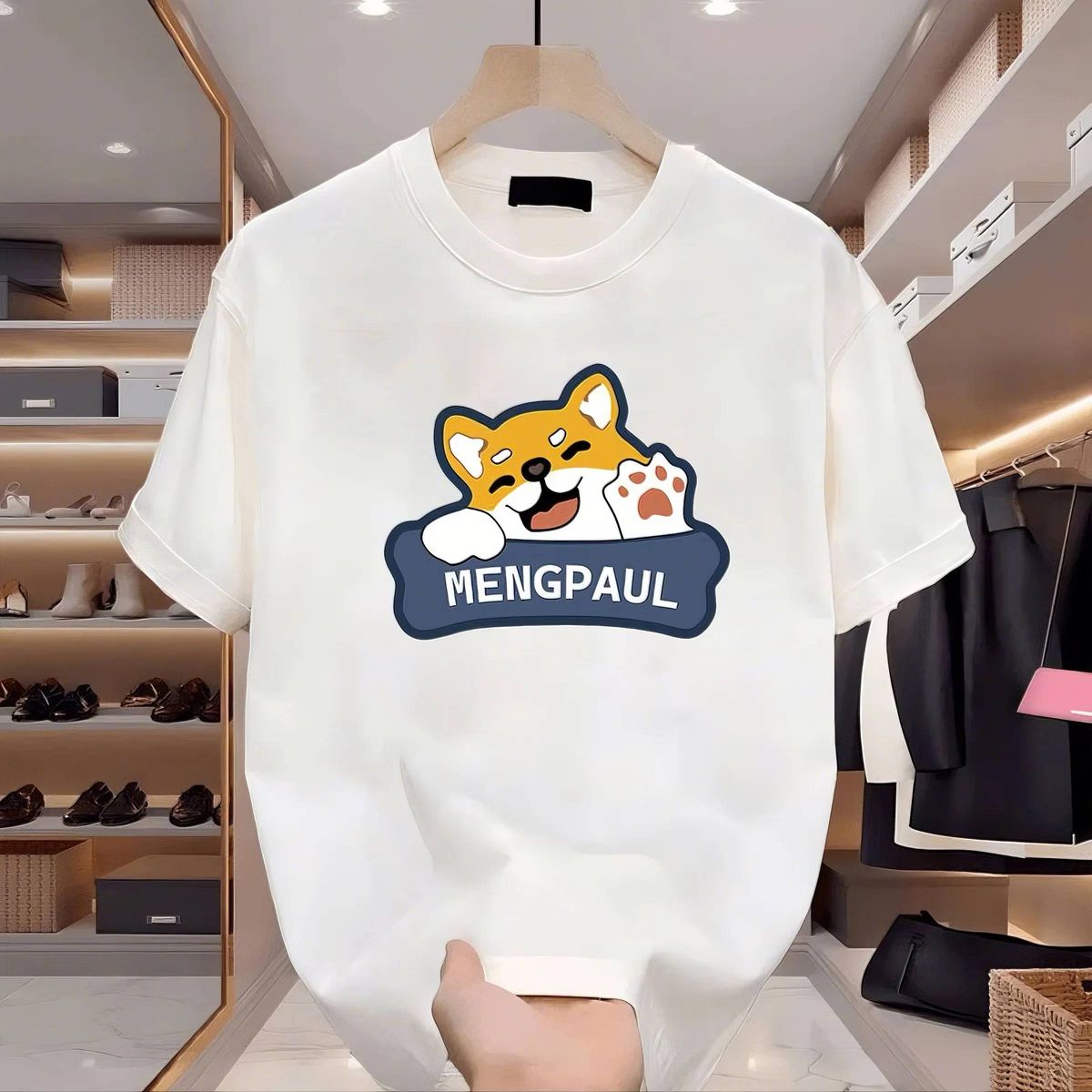 New Cotton Fashion Sense Printing Short-sleeved T-shirt Unisex Men Summer Tide Loose Hundred Tops_ecoleips.com