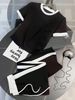 Women's Casual Sporty Two-Piece Set Short Sleeve Top Comfort7able Pants Black White_ecoleips.com