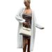 Women's Oversized Long Plush Cardigan – Ultra Soft Knit Sweater Jacket For Autumn Winter, Cozy Loungewear & Casual Outerwear, White_ecoleips.com