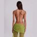 Women's French Style Beaded Studded Openwork Halter Top Backless Design Sexy Vacation Dress_ecoleips.com