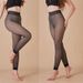 Women's Clothing Women's Fleece Lined Sheer Cropped Leggings Plus Size One Piece Pants Thickened Warm Faux Sheer Style For Autumn And Winter_ecoleips.com