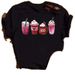 European American Cross-border Foreign Trade Wholesale Clothing, Coffee And Milk Tea Pattern Round-neck Plus-size_ecoleips.com
