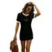 Cross-border American Resort-style Letter Slimming Straight Casual Skirt For Commuting And Going Out 012 Print_ecoleips.com
