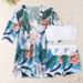 "Women's Swimwear Set With Printed Cover-Up - Comfortable Polyester Bikini & Shorts For Beach Vacation Pool Party_ecoleips.com