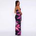 Summer Fashion Hot Girl Printed Vacation Set Sexy Lady Strapless Top High Waist Long Skirt For Women_ecoleips.com