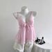 Women's Clothing Holiday Style Sweet Lace Earrings Pure Desire To Show Chest Shape V Neck Suspenders Small Vest_ecoleips.com