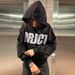 European And American Fashion 2025 Style Unisex Hooded Sweatshirt with 3D Letter Print American Letter Pullover High Street Sweatshirt_ecoleips.com