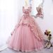 Elegant Dusty Pink A-Line Dress – High Waist Prom Gown For Graduation, Pageants & Formal Events (XS-3XL)_ecoleips.com