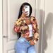 Artistic Cropped Jacket – Vintage Floral Embroidery, Lapel Collar & Distressed Detailing (Multiple Colors, S-Xl)_ecoleips.com
