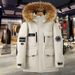 Winter Fashion Unisex Short Puffer Jacket, Thickened Warm Coat With Hood, Slim Fit For Men And Women, Casual Streetwear (Black, Beige)_ecoleips.com