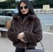 Women's Clothing Faux Fur Coat Women's Fashion Short Jacket - Soft Mink-Like Plush, Elegant Lapel, Streetwear Chic (XS/S/M/L, Coffee Brown)_ecoleips.com