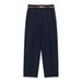 Suitable For All Seasons 2024 Summer New Women's Casual Versatile High-Waisted Linen Blend Belted Straight-Leg Pants_ecoleips.com