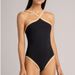 Qiaojiayuan Women's Slim Fit One Piece Swimsuit Fashionable Sexy Halter Neck Solid Color European American Style 2025 New_ecoleips.com