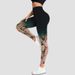 Gradual Change Tie-dye Yoga Pants Seamless Women's Running Sweatpants High Waist Hip Lifting Fitness Clothes Elastic Leggings Trousers_ecoleips.com