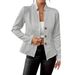 Women's Clothing Women's Autumn Winter Printed Jacket Button Pattern Blazer Long Sleeve For Formal & Casual For Women_ecoleips.com