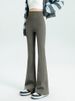 K Micro Flared Pants, Women's High Waisted Pants, Slimming And Floor Hugging Pants, Hanging Pants, Fashionable Flared Pants_ecoleips.com