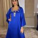 Women's Satin Robe Dress Female Fashion Gold Wire Diamond Waist Abaya_ecoleips.com