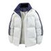 Women's Clothing Winter Puffer Jacket With Stand Collar, Trendy Short Coat For Couples, Thickened Casual Unisex Outerwear, Stylish And Versatile_ecoleips.com