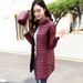Women's Lightweight Down Jacket With Stand Collar, Slim Fit Mid-Length Coat, Autumn Winter Korean Style, Warm & Stylish_ecoleips.com