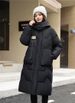 K Women's Detachable-hat Cotton Coat; Long Over-the-knee Thickened Cotton-padded Jacket; Women's Cotton-padded Out._ecoleips.com