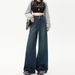 Retro Nostalgic Wide-Leg Jeans For Women, 2026 Spring New High-Waisted Versatile Slimming Lazy Drapey Floor-Length Pants_ecoleips.com
