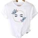 Euroean And American Cross-border Foreign Trade Clothing, Sexy Eyelash Rint Round-neck Short-sleeve Women's T-shirt_ecoleips.com
