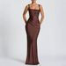KAIKUO Cross-Border European And American Y2K Hot Girl Strap Bodycon Dress Women's Clothing 2025 Autumn/Winter_ecoleips.com