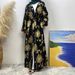 Women's Clothing Fashion Cardigan Gold Stamped Large Swing Elegant Robe_ecoleips.com
