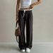 Women's Clothing Spring New Two Piece Lace Up Design Trousers Commuting Suit Trousers Women_ecoleips.com