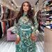 Women's Slim Fit Floral Print Dress Set Long Sleeve Sheer Mesh Fashionable Outfit_ecoleips.com