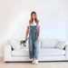 Women's Clothing Fashion Retro Distressed Holes Loose Wide Leg Comfortable Casual Strap Denim Overalls_ecoleips.com