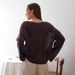 Breathable Lace Knit Top For Women - Oversized Round Neck Flared Sleeve Lightweight T-Shirt Trendy Fashion_ecoleips.com