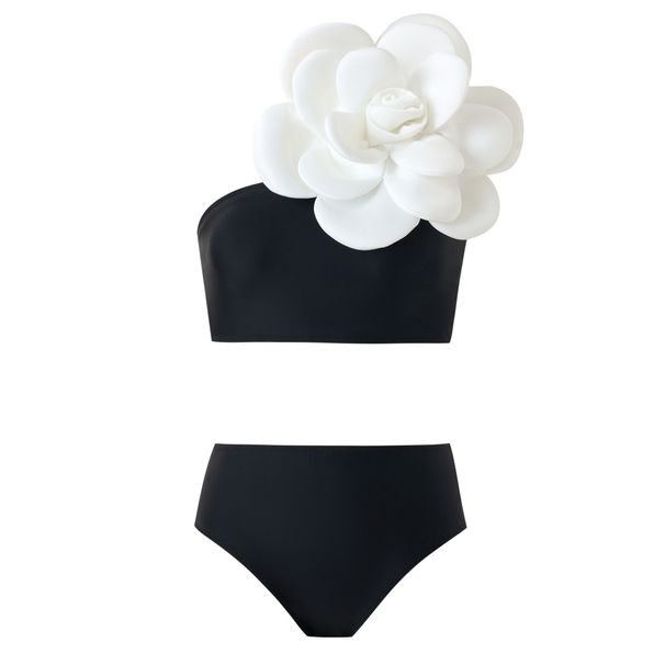 Women's Clothing Printed Swimsuit Suit Retro Belly Covering Chiffon Skirt Swimsuit_ecoleips.com