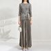 Flared Skirt Wide Leg Pants Autumn New Loose Metallic Shiny Suit Women Fashion High-end Women's Clothing_ecoleips.com
