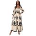 Elegant Printed Long Sleeved Dress For Women New Arrival 2025 Suitable_ecoleips.com