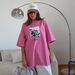 Summer Retro Women's Cotton T-Shirt Short-Sleeved Printed Distressed Top_ecoleips.com