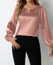 Shirt For Women, Women's Silk Pleated Long Sleeve Satin Blouse_ecoleips.com