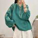 The New Spring Collection Features A V-Neck Semi-Open Cardigan With Buttons, Featuring Vintage-Style Embroidery And A Li_ecoleips.com