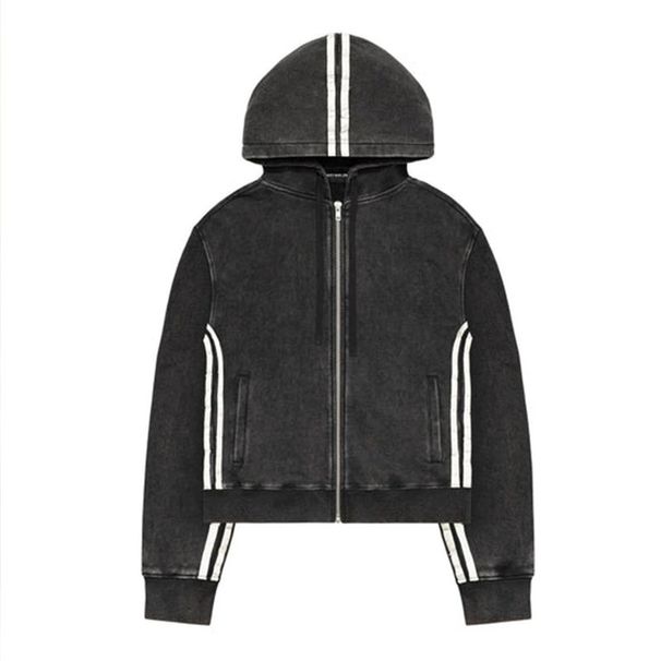 Retro Striped Hoodies Long Sleeve Sweatshirts Unisex Solid Color High Street Elegant Fashion Spring/Autumn Tops_ecoleips.com