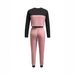 Korean-Inspired Lounge Set For Women – Slim-Fit Long-Sleeve Top & Pants, Polyester Comfort (S-XXL, 3 Chic Colors)_ecoleips.com