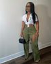 Women's Clothing Contrasting Lines Splicing Hollow Design Casual Pants Hot Girl Fashionable Wear Loose Pants_ecoleips.com