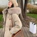 "Women's Longline Quilted Puffer Coat With Faux Fur Hood – Extra-Length Winter Jacket, Thickened Down-Alternative Fill, Ultra-Warm For Harsh Cold"_ecoleips.com
