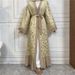 Women's Clothing Fashionable Lace Cardigan Women's Leaf Embroidered Sequined Robe Long Sleeve For Formal & Casual For Women_ecoleips.com