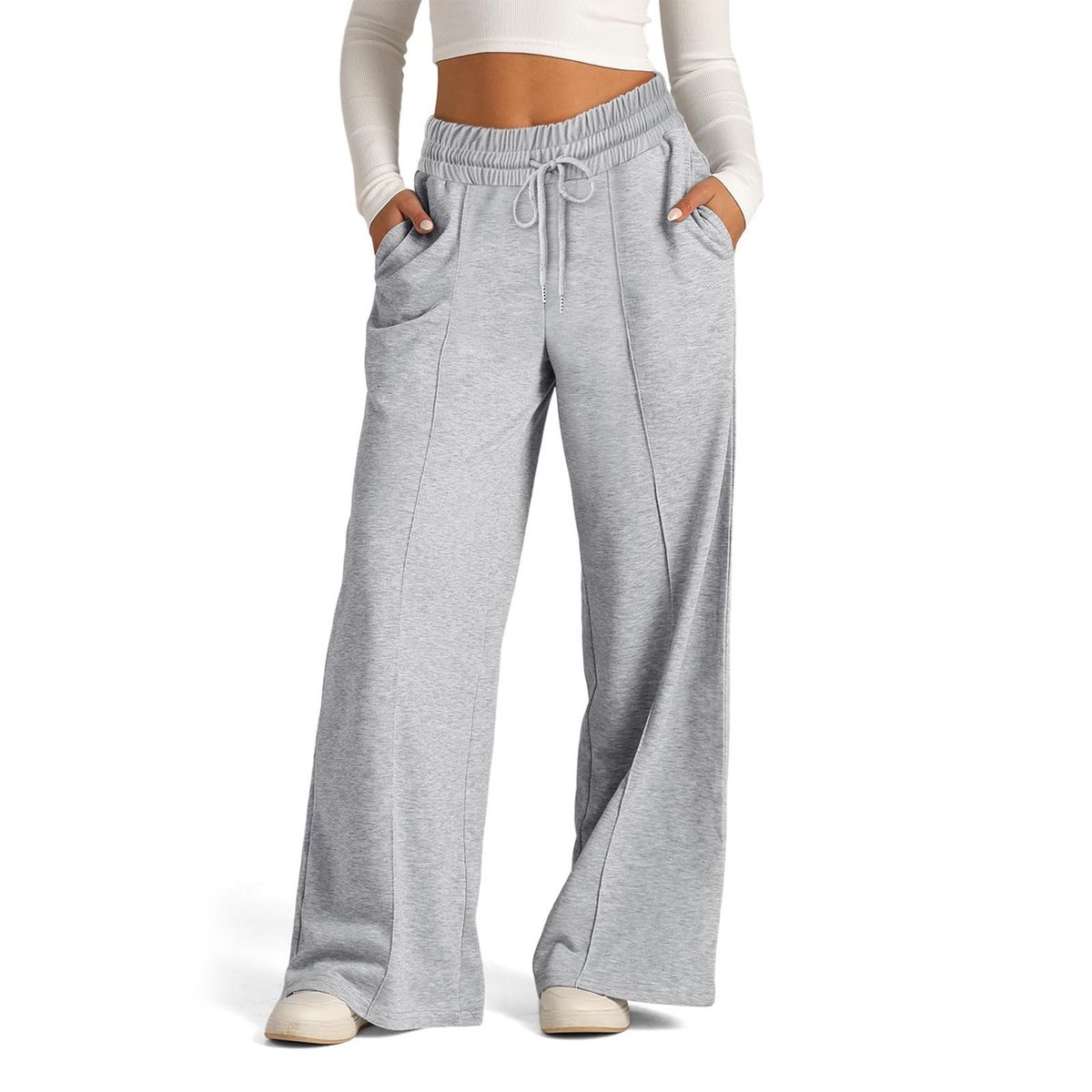 Women's Wide-Leg Drawstring Trousers | Casual Loose Fit Pants_ecoleips.com