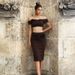 Summer New Women's 3D Floral Slim Fit Strapless Vest Bodycon Skirt INS Style Solid Color Sexy Clothing_ecoleips.com