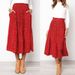 Women's Long Midi Skirt Polka Dot Sweet European And American Style Pocket Pleated Step into 2024 Trendy_ecoleips.com