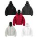 Unisex Fleece-Lined Hoodie – Oversized Fit, Double Hood, 3D Embroidery (Black/White/Gray/Flag Print, S-XXL, Streetwear Essential)_ecoleips.com