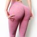 Women's Sports Fitness Leggings Smiley Face Peach Butt Breathable Elastic High Waist Tummy Control Quick-Dry Tight Yoga_ecoleips.com